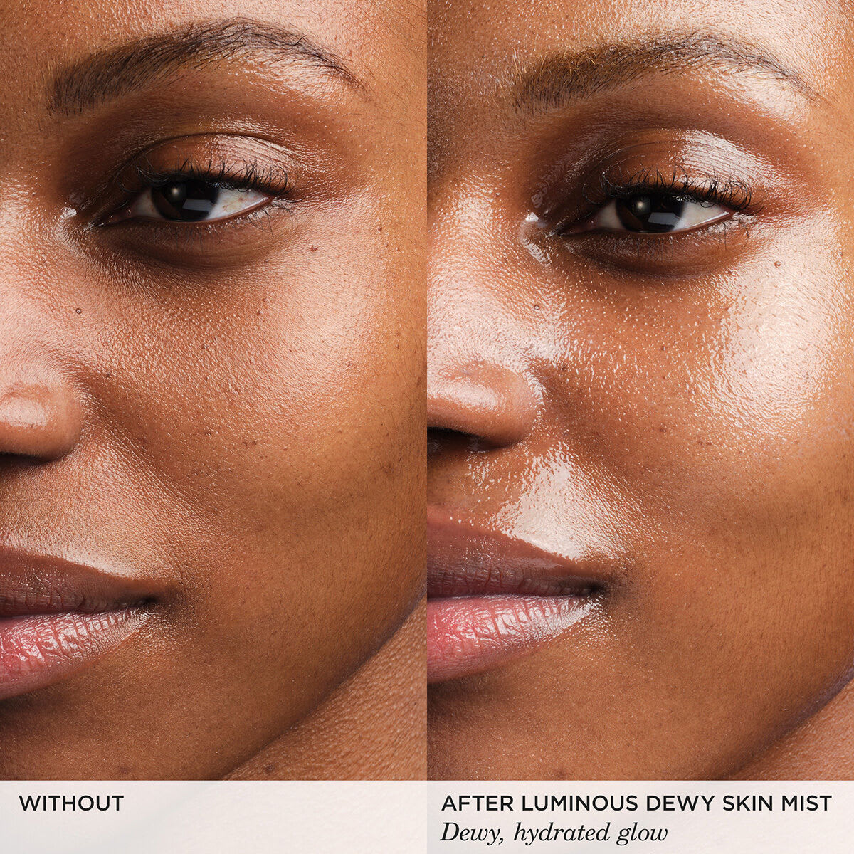 Luminous Dewy Skin Mist Before & After