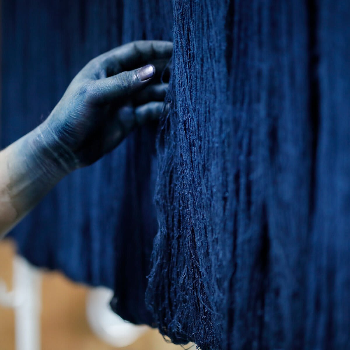 Japanese Indigo dye process.