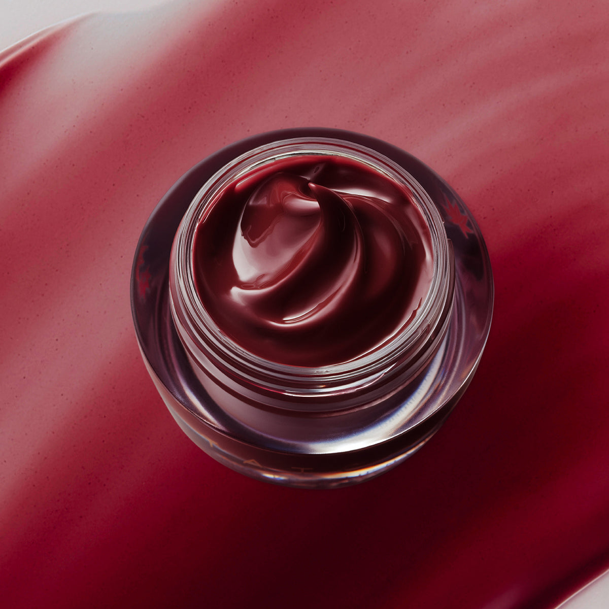 The Kissu Lip Mask in Japanese Maple Red texture shot