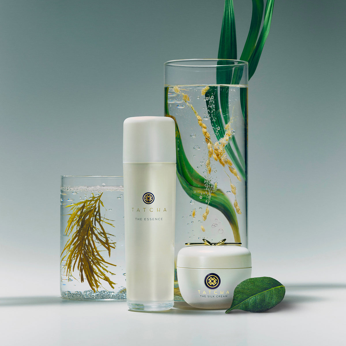 The Essence, The Silk Cream and ingredients shot